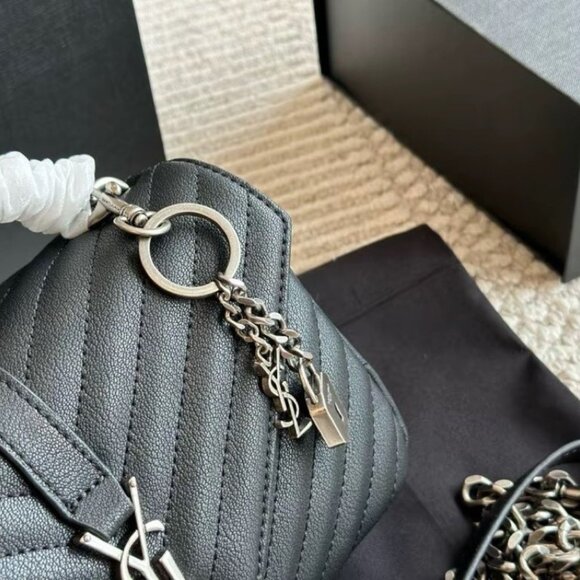 SAINT LAURENT YSL College hand-held crossbody shoulder bag - Picture 2 of 9